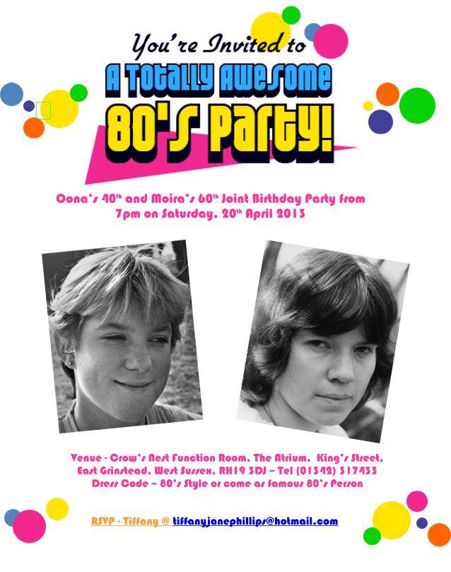 80s Party Invitation